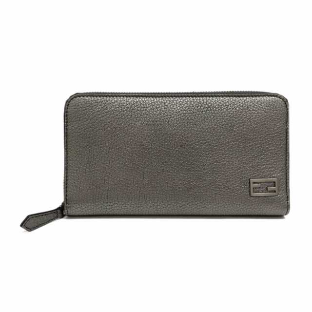 フェンディ 7M0210 AJJ1 F1HR3 ジップアラウンド グレー レザー 長財布 GRAPHITE＋RUBLS メタリックグレー系 (新品)  FENDI｜au PAY マーケット